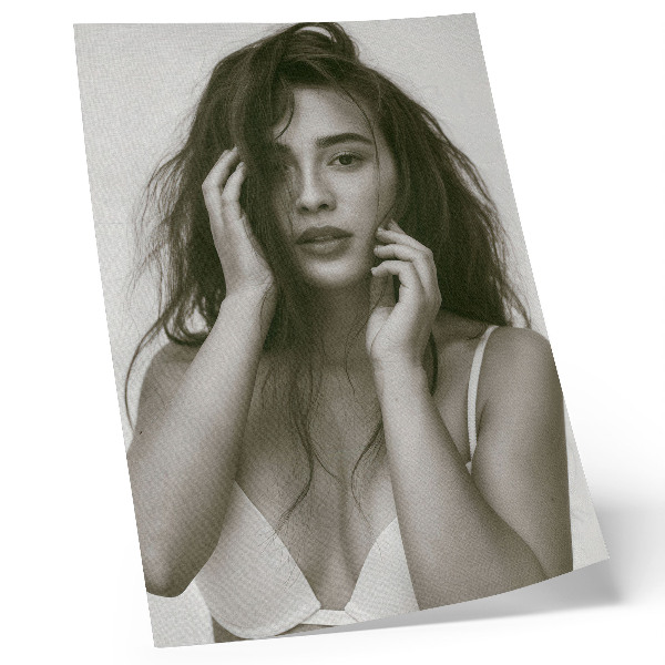 Poster Stijlvol portret in zwart-wit
