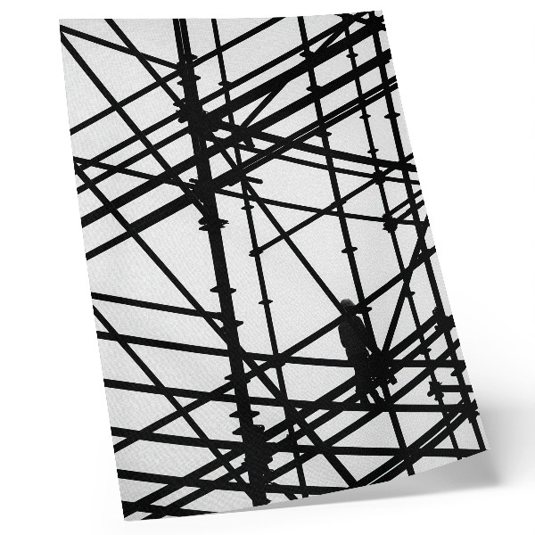 Wandposter Contrasterende lijnen, lichte achtergrond, structuur, moderniteit