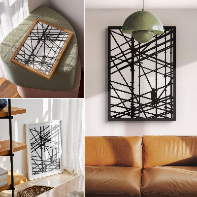 Wandposter Contrasterende lijnen, lichte achtergrond, structuur, moderniteit