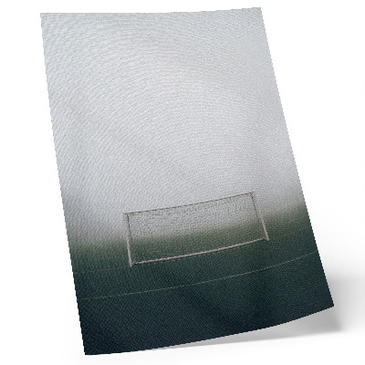 Decoratieve poster Doelpunt op het veld, mist, kalmte, minimalisme