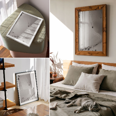 Wandposter Perfecte bewegingsgeometrie, sportdynamiek, winterlandschap