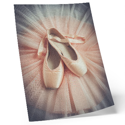 Decoratieve poster Ballerina's op een roze tule rok, harmonie en elegantie.