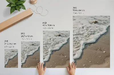 Decoratieve poster zand, water, verfijning en harmonie