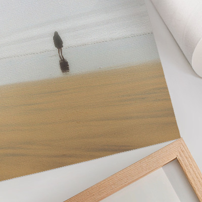 Poster Minimalisme, rust, eenzaamheid, strand, reflectie, water