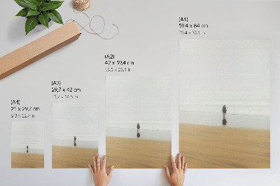 Poster Minimalisme, rust, eenzaamheid, strand, reflectie, water
