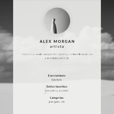 Decoratieve poster Zwart-wit compositie met wolken en woestijn
