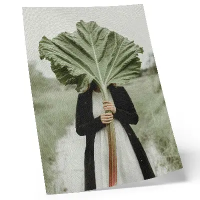 Wandposter het mysterie van de natuur met blad en figuur
