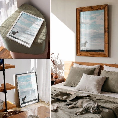 Decoratieve poster Hemel, wolken, schapen, diepe stilte, vrede