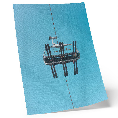 Poster Kabelbaan tegen de blauwe lucht