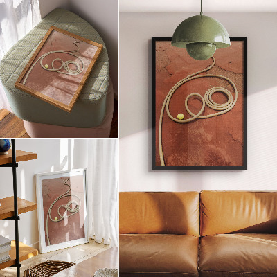 Wandposter Intense rode bal contrast tuinslang