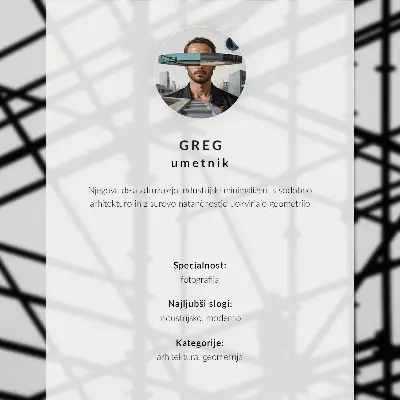 Decoratieve poster met futuristisch ruimtelijk design in zwart-wit