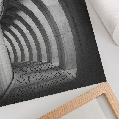 Decoratieve poster Futuristisch ruimtelijk design in zwart-wit, elegant