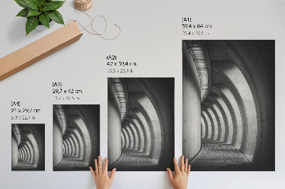 Decoratieve poster Futuristisch ruimtelijk design in zwart-wit, elegant