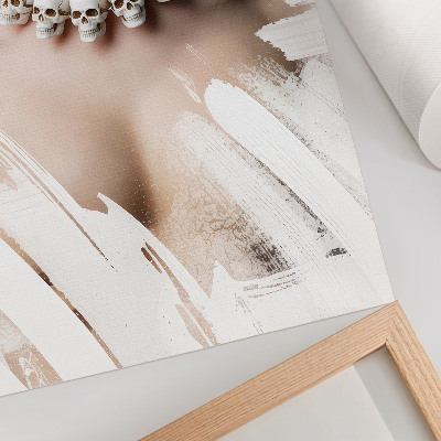Poster Schedelketting, artistiek contrast, modern
