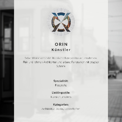 Poster Zwart-witte tram in het stadscentrum