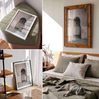 Decoratieve poster Oosterse decoraties en wandsymmetrie