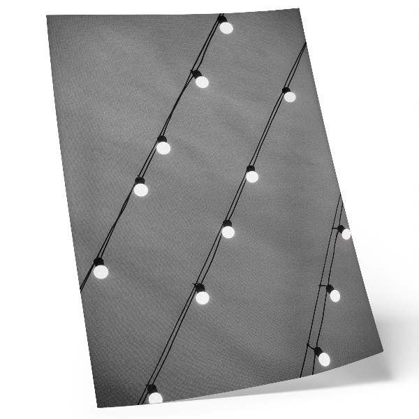 Decoratieve poster Zwart-witte symmetrie van gloeilampen