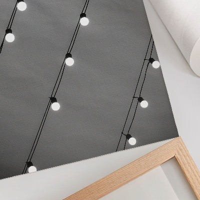 Decoratieve poster Zwart-witte symmetrie van gloeilampen