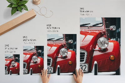 Wandposter Klassieke auto, expressieve details, retro-sfeer