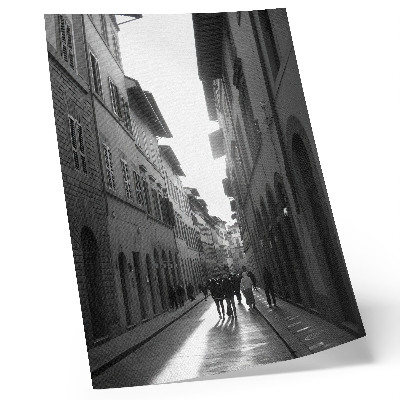 Poster De monochrome charme van een historische straat