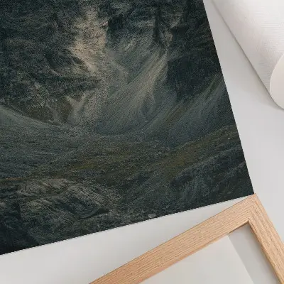 Decoratieve poster majestueuze bergtoppen in de ongerepte natuur