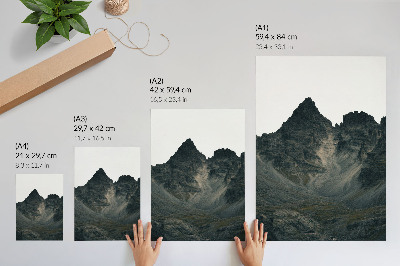 Decoratieve poster Majestueuze bergtoppen, ongerepte natuur