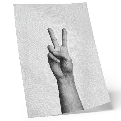 Poster Zwart-wit vredesgebaar, minimalisme, elegantie