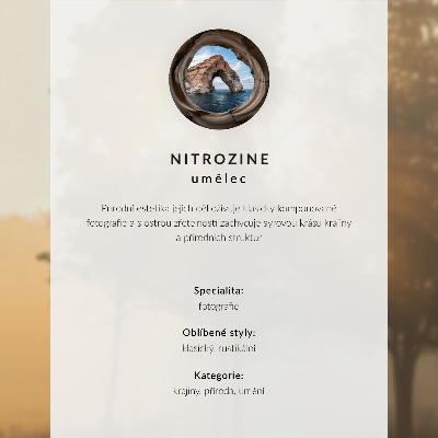 Poster Bergen, meer, mist, rust, harmonie, natuur