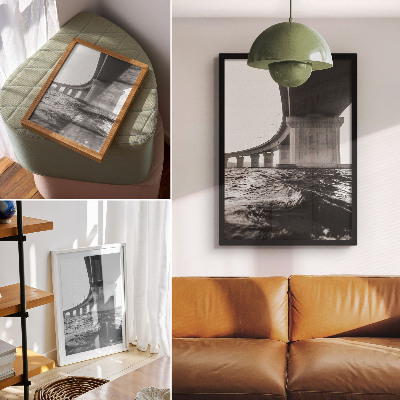 Decoratieve poster Minimalisme overbrugt de kloof tussen architectuur en moderniteit.