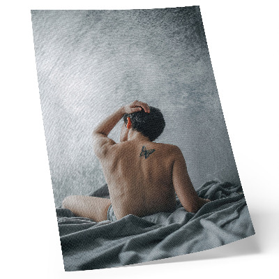 Wandposter Minimalistische nude in grijstinten