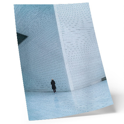 Poster Een indrukwekkende muur met geometrische patronen.