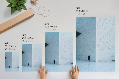 Poster Een indrukwekkende muur met geometrische patronen.