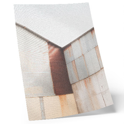 Decoratieve poster Geometrische panelen van metaal en roest.