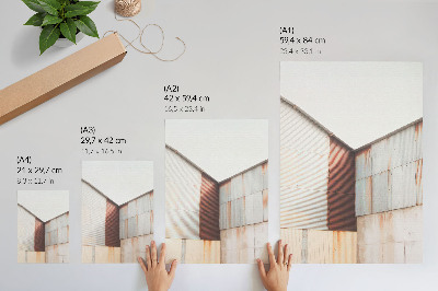 Decoratieve poster Geometrische panelen van metaal en roest.