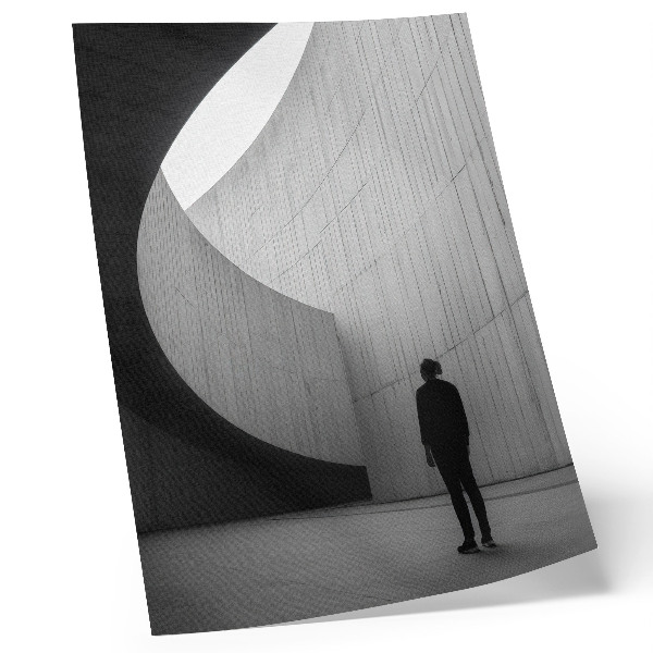 Decoratieve poster Gebogen architectuur, monochrome tinten