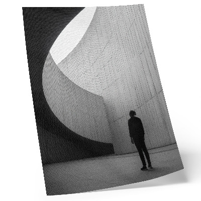 Decoratieve poster Gebogen architectuur, monochrome tinten