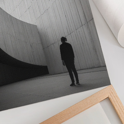 Decoratieve poster Gebogen architectuur, monochrome tinten