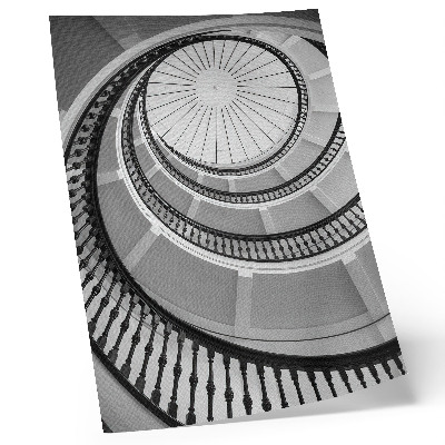 Decoratieve poster Zwart-witte wenteltrap, modern en elegant.