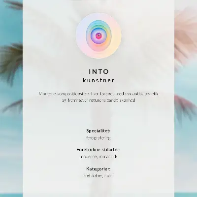 Decoratieve poster met een magische hemel, groen licht en indrukwekkende bergen