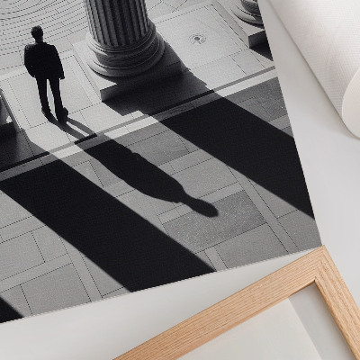 Wandposter Minimalistische architectuur, kolomschaduwen