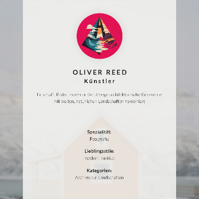 Poster Oranje huis met besneeuwde bergen, minimalistisch kader