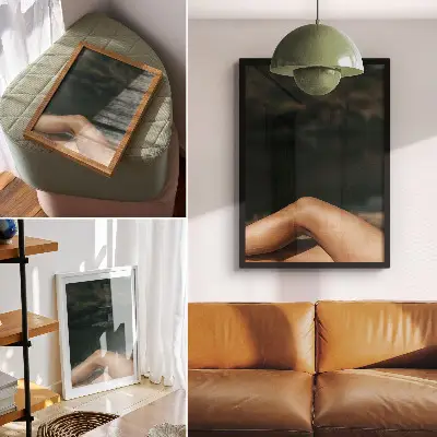Decoratieve poster met minimalistische schoonheid in een natuurlijke omgeving