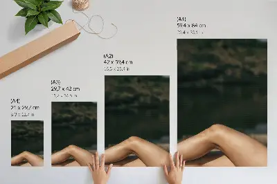 Decoratieve poster met minimalistische schoonheid in een natuurlijke omgeving