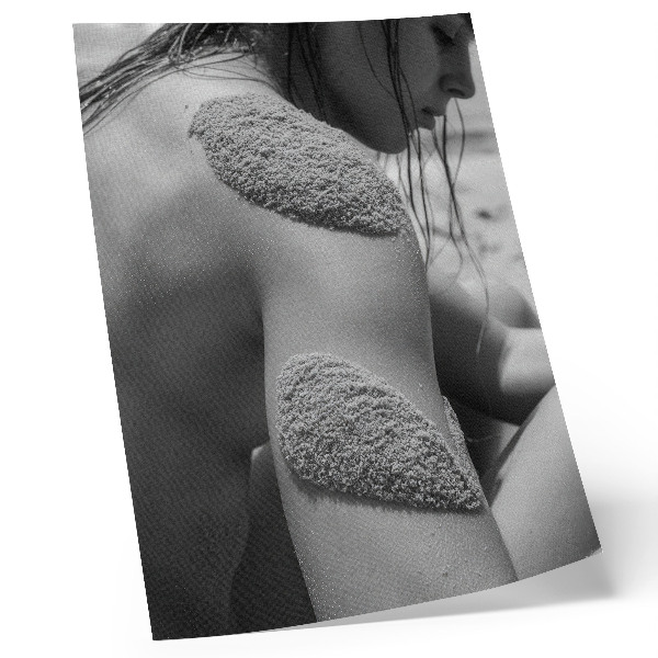 Poster Man zand textuur natuur close-up harmonie