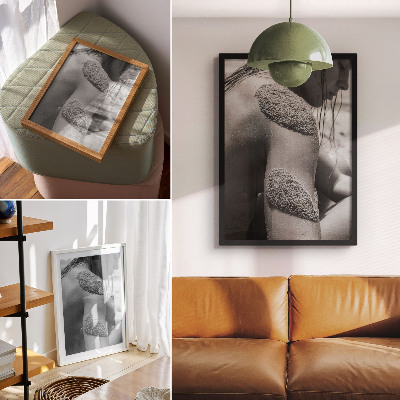 Poster Man zand textuur natuur close-up harmonie