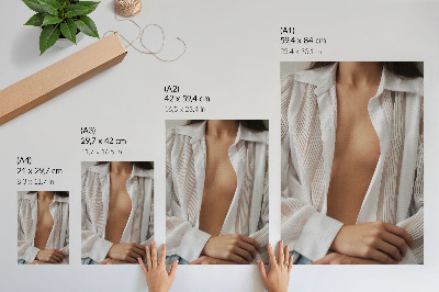 Decoratieve poster Een harmonieuze, sensuele compositie van delicate lijnen