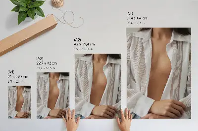 Decoratieve poster met een harmonieuze en sensuele compositie van delicate lijnen