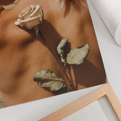 Wandposter De verfijning van lichaam en natuur in een minimalistische benadering.