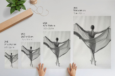 Decoratieve poster Dans in zwart-wit, elegantie, beweging, verfijning