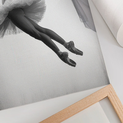 Wandposter Een ballerina in beweging met gratie en lichtheid.